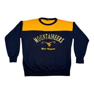 Vintage West Virginia Mountaineers Sweater Mens XL NCAA Crewneck Made USA 90s